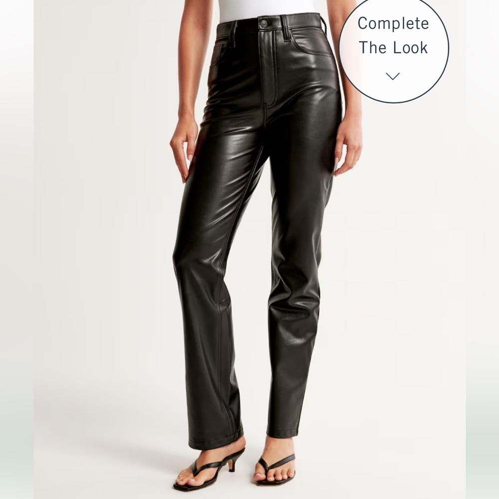 Vegan Leather 90s Straight Pants